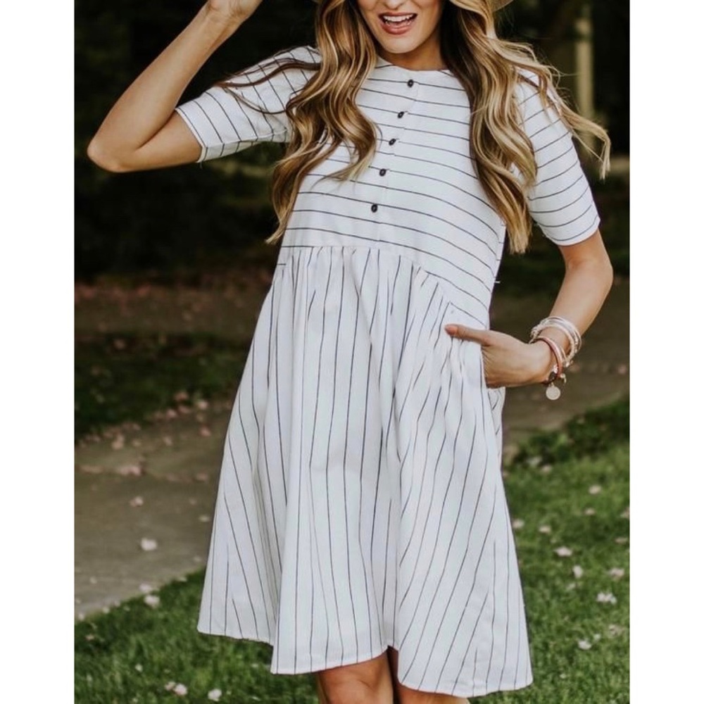 Roolee | McCall striped button dress